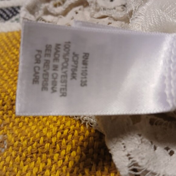 Knitworks Girls Medium M 10/12 Off White Sheer & Flower Patterned Camisole Cami - Picture 9 of 11